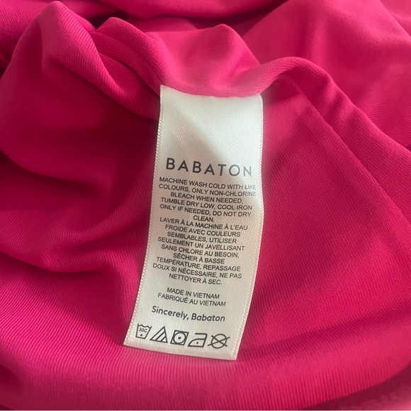 Babaton Aritzia BodySuit Womens XS Hot Pink Contour Sleeveless Thong Stretch 90s - Picture 6 of 8
